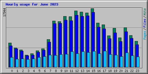 Hourly usage for June 2023