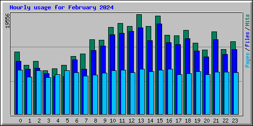 Hourly usage for February 2024