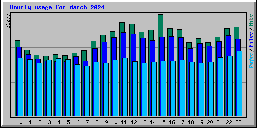 Hourly usage for March 2024