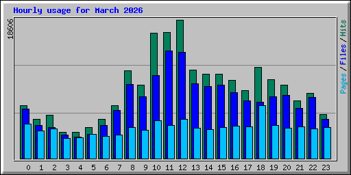 Hourly usage for March 2026