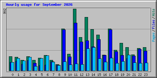 Hourly usage for September 2026