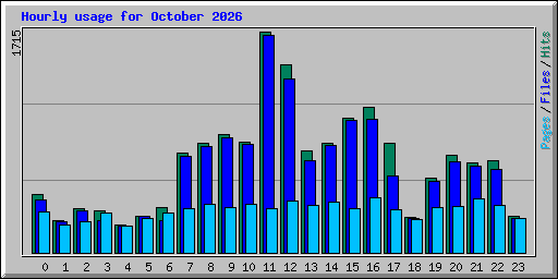 Hourly usage for October 2026